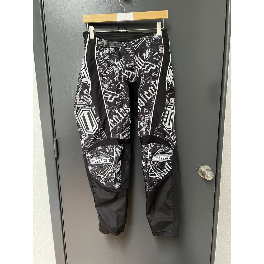 Shift Live Out Loud ASSAULT Racing Motocross Tactical Black Skull Pants Size 28